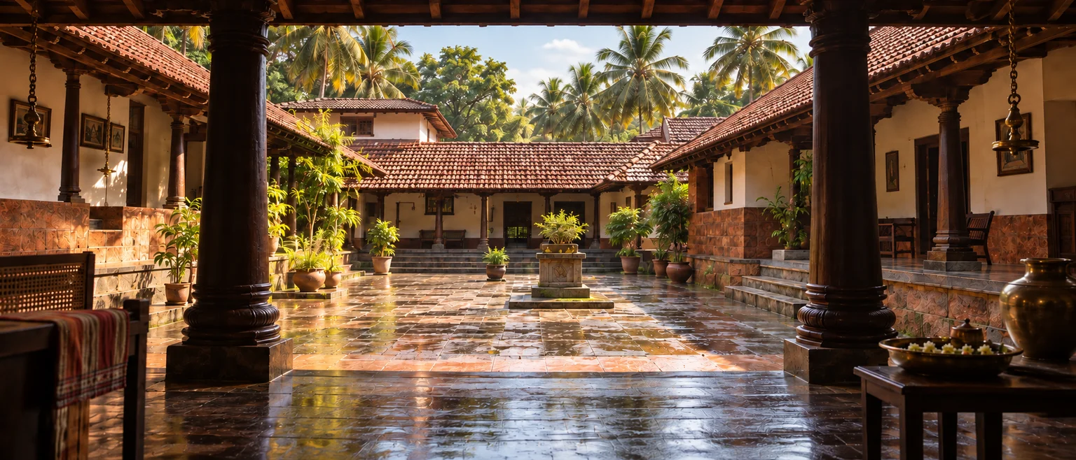 An imagined traditional Guthu courtyard